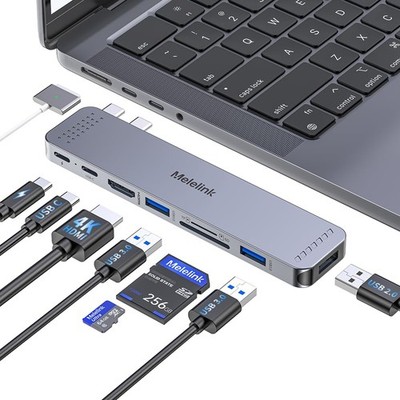 USB C Hub Adapter for MacBook Pro/Air M5 M4 M3 M2 M1 2025-2018 13'' 15'' 16'', M...