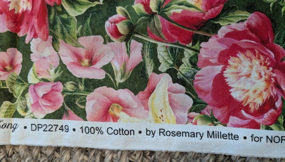 Tela acolchada floral de 2 yardas Naturescapes Morning Song Northcott Flower Garden Foto 4 de 4