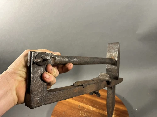 Antique Peck Stowe & Wilcox Tinsmith Blacksmith Square Pan Swage. Vintage Rare. - Picture 5 of 8