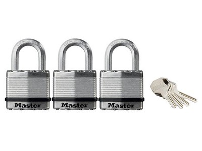Master Lock Excell  Laminiert Stahl 45mm Vorhängeschloss - 24mm Bügel - Kodiert