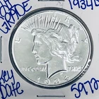 1934 D SILVER PEACE DOLLAR AUTHENTIC HI GRADE U.S. MINT COIN RARE KEY DATE 5972