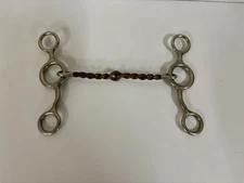 Reinsman Jr. Cowhorse Twisted Sweet Iron Snaffle Bit Stainless Steel 5" mouth