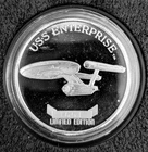1991 Star Trek 25th Anniversary 1 oz .999 Silver Coin USS Enterprise - RARE!
