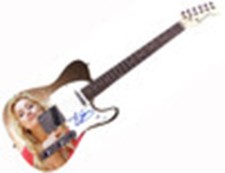 Kellie Pickler Signed Kisses of Elegance Custom Graphics Guitar ACOA