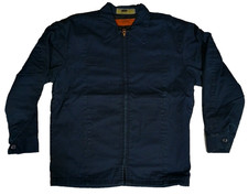 Used Cintas 970 Uniform Large Navy Work Jacket Insulated Coat 11