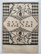Dagobert Peche (Austrian): Wiener Werkstatte Broadside. Signed in Plate. c.1919