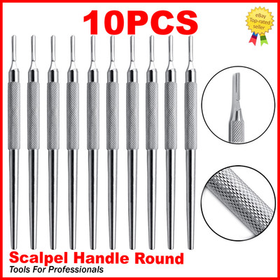 Dental Surgical Scalpel Handle Round Straight blade holder Stainless Steel