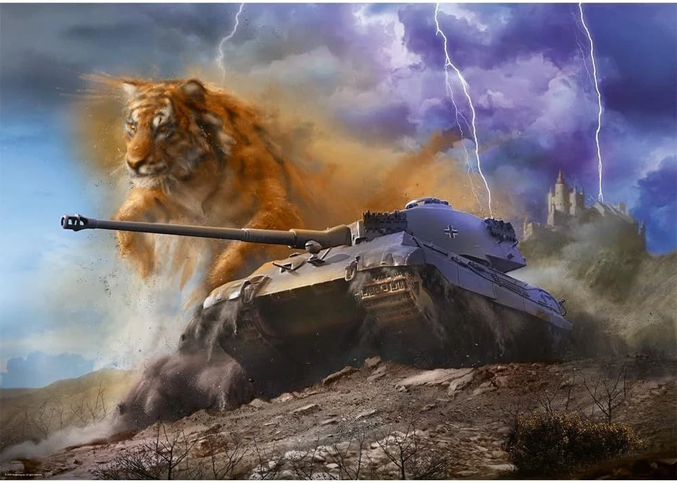 NUEVO Rompecabezas Trefl 1000 Piezas Premium Plus Calidad World of Tanks Tiger II Foto 2 de 2