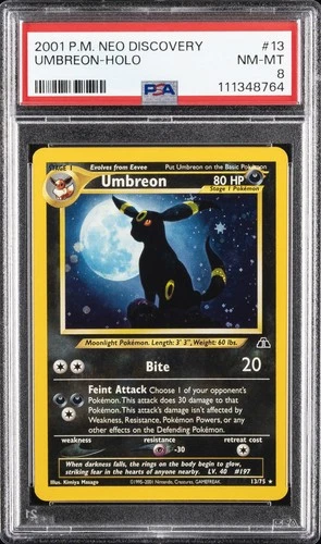 New Listing2001 POKEMON NEO DISCOVERY #13 UMBREON-HOLO PSA 8