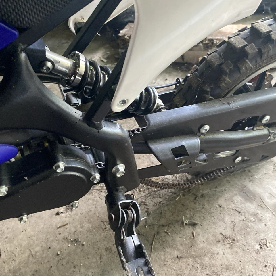 MotoTec Alien 50cc 2 tiempos niños gasolina moto negra edades 13+ bicicleta de arranque ✅ Foto 3 de 4