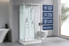 Aquatech Shower Cabin 1000x800 White Enclosure Cubicle Spa Bathroom EASY INSTALL