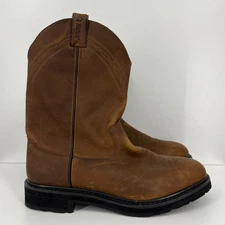 Guide Gear Western Work Boots Men's Size 13 D US Brown Leather Soft Toe 607620