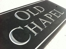 Natural Honed Slate House Sign Deeply Engraved 300mm/200mm/20mm