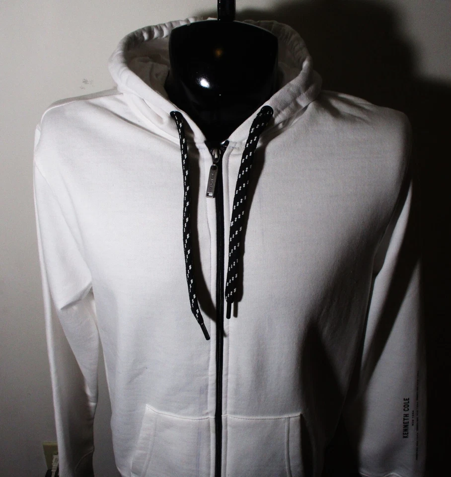 Chaqueta con Capucha Kenneth Colr Blanca Cremallera Completa Cordón Talla M Nueva con Etiquetas $79.00 Foto 2 de 4