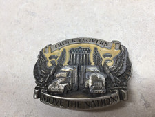Mens Belt Buckle Vintage Truck Drivers Move the Nation Eagles America DAMAGED