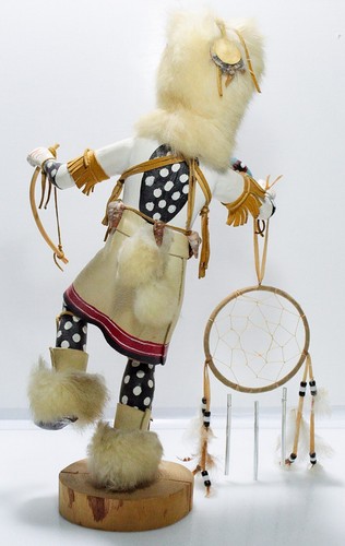 Native American Hopi KACHINA Doll Signed R. MITCHELL White Dancer Wooden Doll - Picture 8 of 11