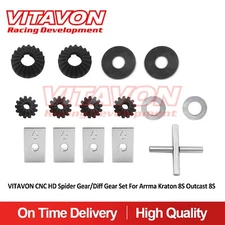 Vitavon CNC HD Spider Gear/Diff Gear Set For Arrma Kraton 8S Outcast 8S