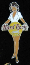 Hard Rock Cafe Pin - Chicago 2002 Waitress w White Uniform Girl #11442 1 of 1000