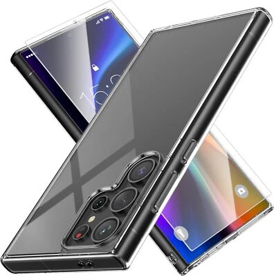 PHONETHRONE COVER per Samsung Galaxy S24 ULTRA 5G CUSTODIA TPU + PELLICOLA VETRO TEMPERATO