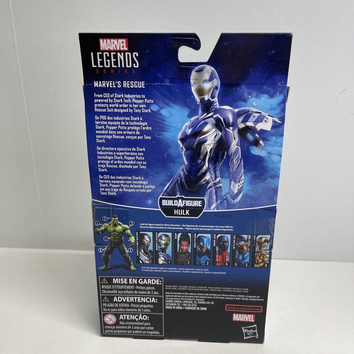 Marvel Avengers Legends Series | Action Figure Rescue Da 6 Pollici | Endgame | Collezionabile Con Pezzo Build-A-Figure Hulk