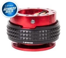 NRG STEERING WHEEL QUICK RELEASE GEN 2.1 RED BODY / BLACK PYRAMID SRK-210RD-BK