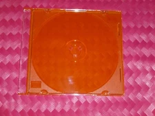 Slim-Line CD/DVD Jewel Case Box ORANGE 5.2 mm 5-pack Nice New