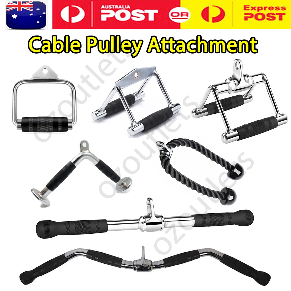 Cable Pulley Attachment Tricep Rope V Grip LAT Pull Down Gym