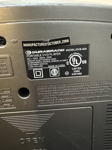2006 Durabrand Portable DVD Player Radio 6.2” No Remote DVB-620 Batt/cord - Picture 21 of 21