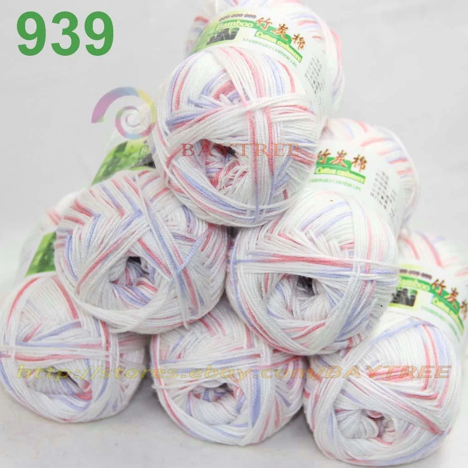 Sale Lot 6SkeinsX50g Soft Bamboo Cotton Baby Wrap Hand Knitting Crochet Yarn 939 - Image 2 of 4