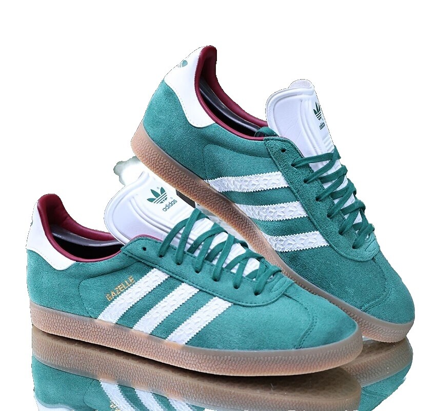 adidas gazelle silver green womens Vintage Adidas Gazelle Sneakers US 8.5 – dla dushy