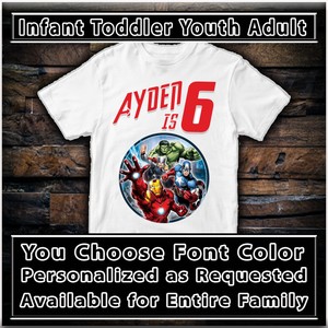 marvel birthday shirt
