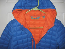 Free Country Jacket Boys Girls SZ 10/12 Blue Zip Outdoors Puffer Coat Youth EUC