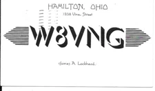 QSL 1950 Hamilton    Ohio radio  card