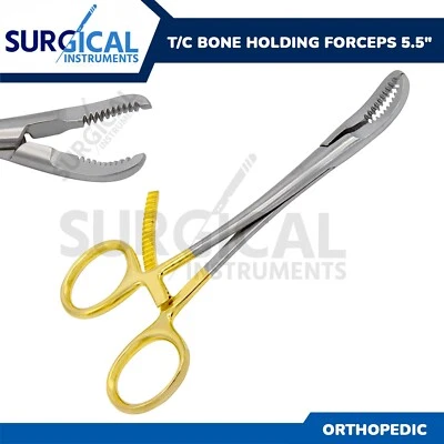 SURGINSTRUMENTS T/C Bone Holding Forceps 5.5" Surgical Orthopedic Instruments German Grade