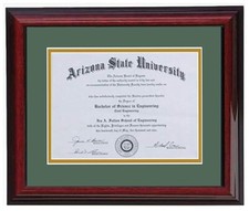 DIPLOMA FRAME 8x6,7x9,8x10,8.5x11,9x12,10x13,11x14 RC BRANDY-GREEN