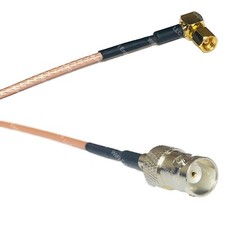 RG316 SMC Female Angle to BNC FEMALE RF Cable Rapid-SHIP LOT