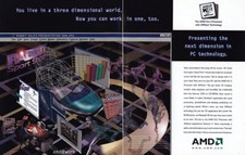 1998 AMD: You Live In a Three Dimensional World Vintage Print Ad