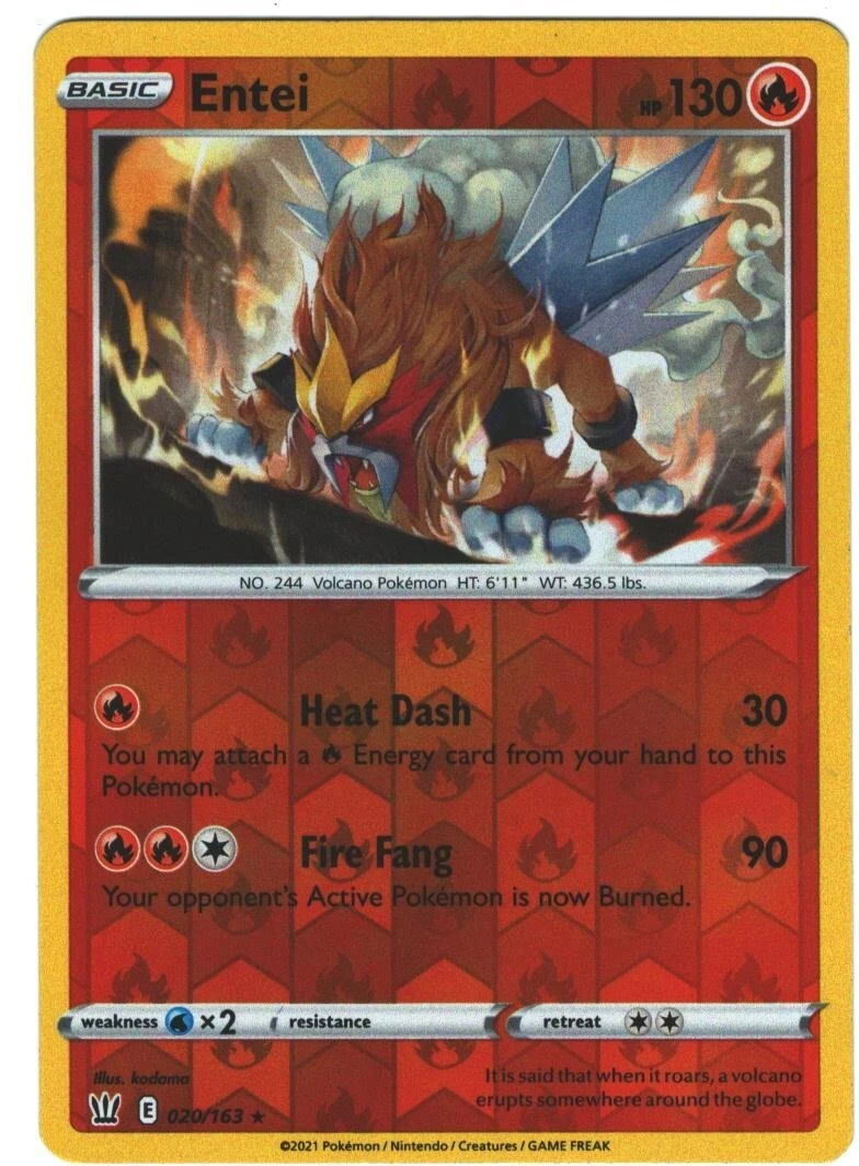 Entei Pokmon Individual Cards for sale - eBay