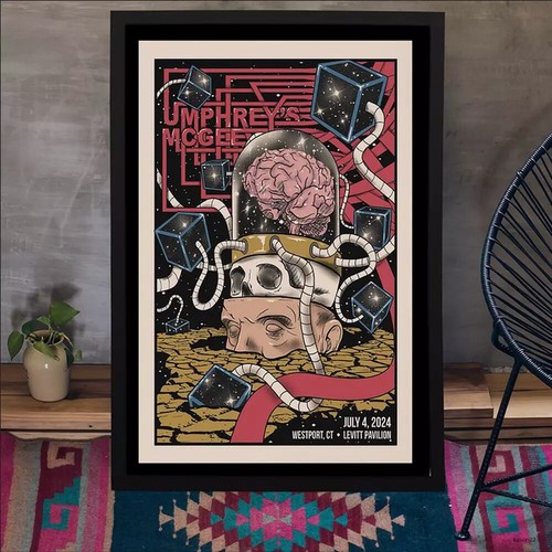 Umphrey's McGee Poster Levitt Pavilion Westport CT July 4 2024 Tour