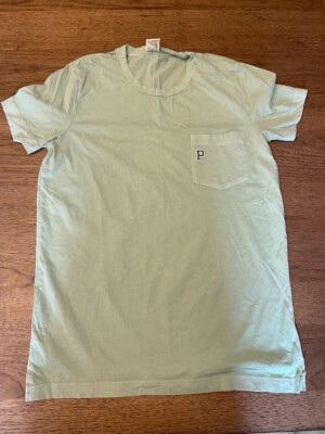 PINK Victoria s Secret Mint Green Logo SMALL Campus Short Sleeve Tee VS