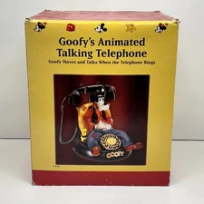 Vintage 1990s Goofy Animated Talking Phone Landline Corded Disney Telephone NEW