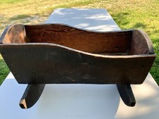 Vint. 1900's Baby Doll Cradle Rocker Crate Reklama Dayton Rolls & Wringer
