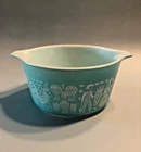 Vintage Pyrex #473 Turquoise Amish Butterprint 1 Qt Casserole No Lid EXCELLENT!