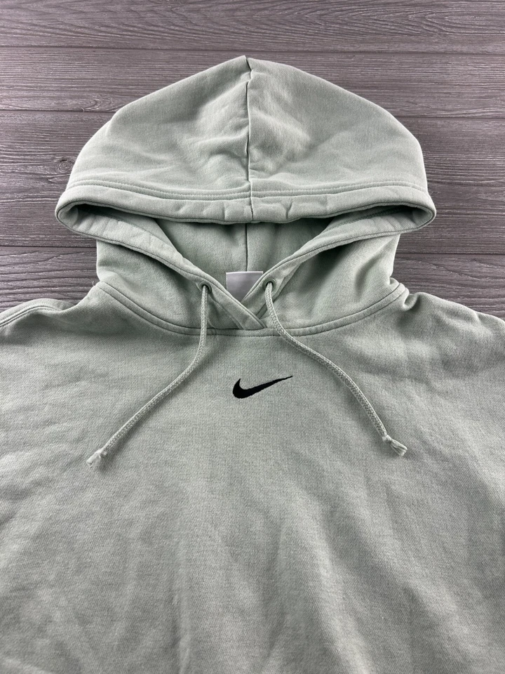 Женский размер XS Nike пуловер толстовка с капюшоном Sportswear морской пены зеленый центр чек - Изображение 4 из 4