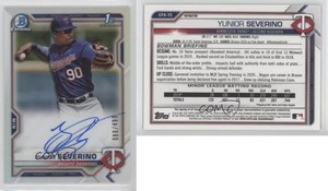 2021 Bowman Chrome Prospects Auto Refractor /499 Yunior Severino #CPA-YS Auto