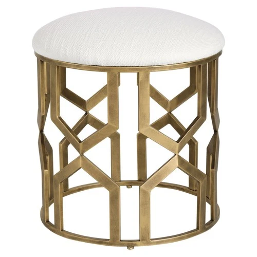 Trellis - 20.5 inch Geometric Accent Stool - 18 inches wide by 18 inches deep - Picture 2 of 7