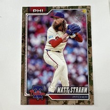 2026 Topps Series 1 Matt Strahm Camo /25 #298 Philadelphia Phillies