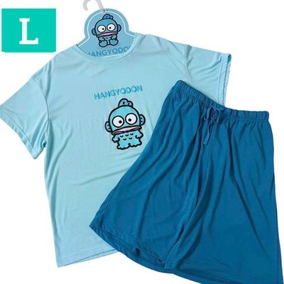 Sanrio Hangyodon Room wear size L Short Sleeve Short Pants Chest:33.85-37''