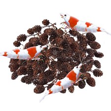 SunGrow Alder Cones for Shrimps, Water Conditioner 50 Pcs, Brown