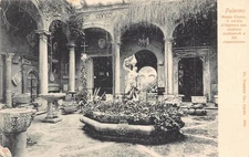 Italy Palermo Museo Civico Il Cortile Museum vintage postcard B812